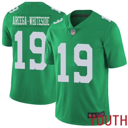 Youth Philadelphia Eagles #19 JJ Arcega-Whiteside Limited Green Rush Vapor Untouchable NFL Jersey->youth nfl jersey->Youth Jersey